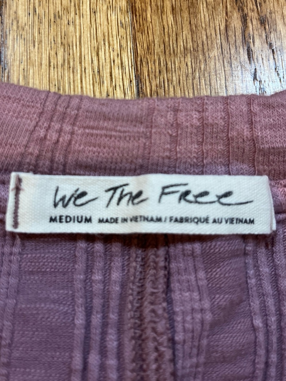 We The Free People Big Sur Tie Dye Long Sleeve Top Pink Size M Ribbed Boho Comfy - Picture 3 of 11